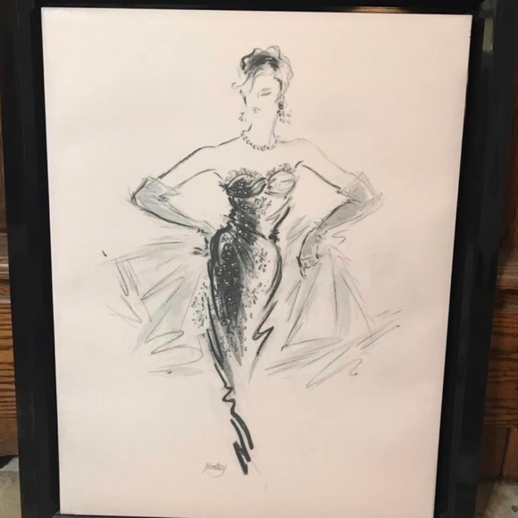 Gorgeous retro framed canvas fashion art - Picture 2 of 4